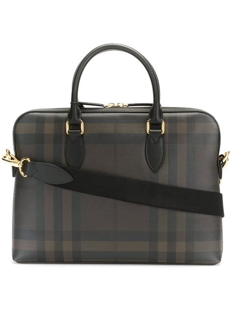 laptop bag burberry|burberry check and leather bag.